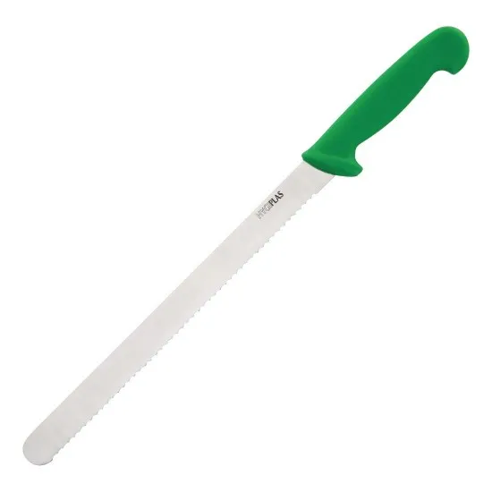 Hygiplas Slicer Serrated Green 12''
