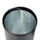 Bolero Steel Bullet Bin With Open Lid (blk) - 40ltr