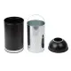 Bolero Steel Bullet Bin With Open Lid (blk) - 40ltr