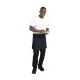 Half Bistro Apron Denim Blue (tan Ties) - 700x430mm