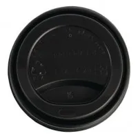 Fiesta Green Cpla Lid For Hot Cups Blk 12oz X 50
