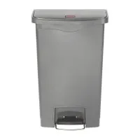 Rubbermaid Slim Jim 50ltr Resin Front Step-on Grey