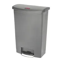 Rubbermaid Slim Jim Resin Front Step-on Grey - 90ltr