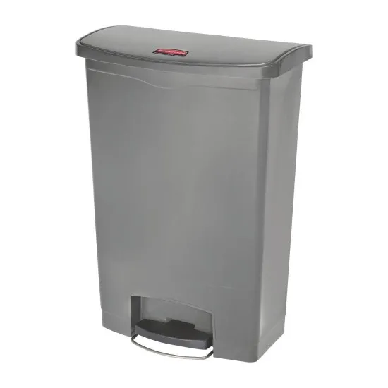 Rubbermaid Slim Jim Resin Front Step-on Grey - 90ltr