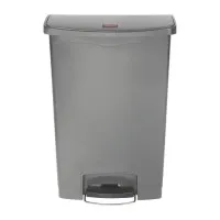 Rubbermaid Slim Jim Resin Front Step-on Grey - 90ltr