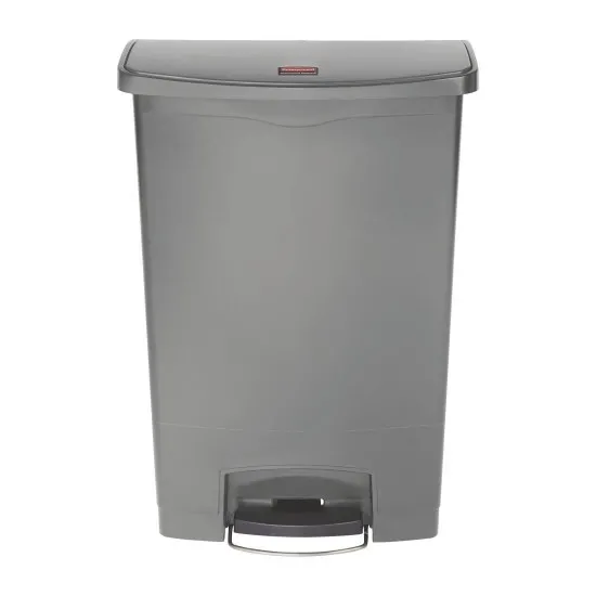 Rubbermaid Slim Jim Resin Front Step-on Grey - 90ltr