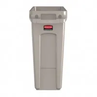 Rubbermaid Slim Jim Container With Venting Channels Beige - 60ltr