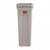 Rubbermaid Slim Jim Container With Venting Channels Beige - 87ltr