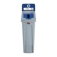 Rubbermaid Slim Jim Recycling Station Single Stream - Paper (blue)