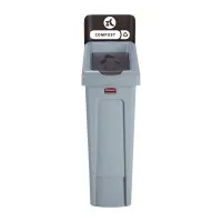 Rubbermaid Slim Jim Recycling Station Single Stream - Compost (brown)