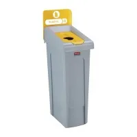 Rubbermaid Slim Jim Recycling Station Single Stream - Plastic (yellow)
