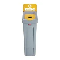 Rubbermaid Slim Jim Recycling Station Single Stream - Plastic (yellow)