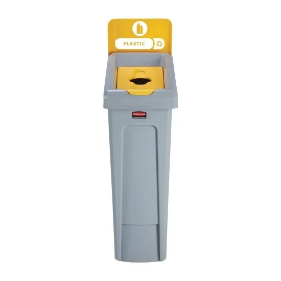 Rubbermaid Slim Jim Recycling Station Single Stream - Plastic (yellow)