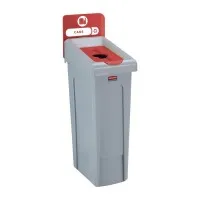 Rubbermaid Slim Jim Recycling Station Single Stream - Cans (red)