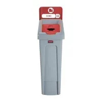 Rubbermaid Slim Jim Recycling Station Single Stream - Cans (red)