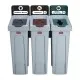 Rubbermaid Sjrs 3 Strm Bund - General (blk)/ Compost (brn)/ Mixed (grn)