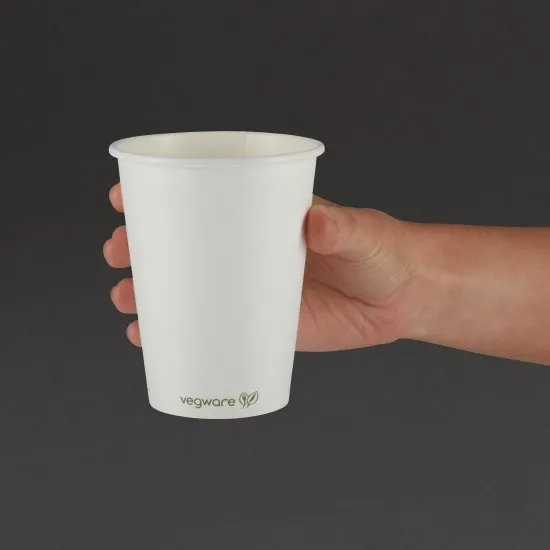 Vegware S/w White Hot Cup 12oz X 1000