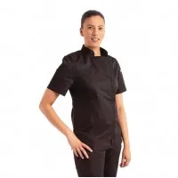 Cw Womens Light Weight S/s Zip Coat Blk - Size Xxl