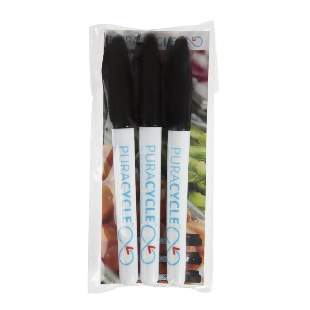 Puracycle Black Markers (pack 3)