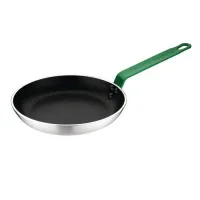 Vogue Frypan Alum Non-stick Teflon Platinum + Green Hndl - 240x40mm