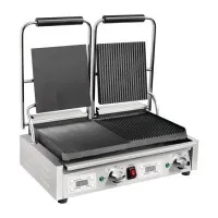 Buffalo Contact Grill Double Flat Left/ribbed Right