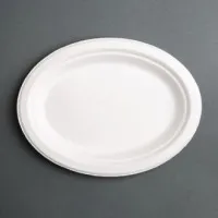 Fiesta Green Oval Bagasse Plate 10x8 X 50''