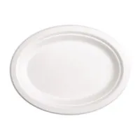 Fiesta Green Oval Bagasse Plate 10x8 X 50''
