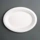 Fiesta Green Oval Bagasse Plate 12 1/2x10 X 50''