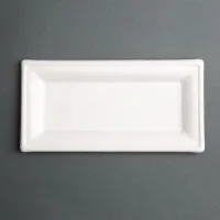 Fiesta Green Rectangular Bagasse Plate 10x5'' X 50