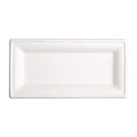 Fiesta Green Rectangular Bagasse Plate 10x5'' X 50