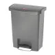 R Maid Slim Jim Container 30l Resin Frnt Step On Grey