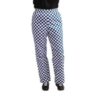 Whites Easy Trouser Big Blue Check - Size L