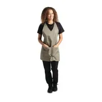 V Neck Service Apron With Pocket