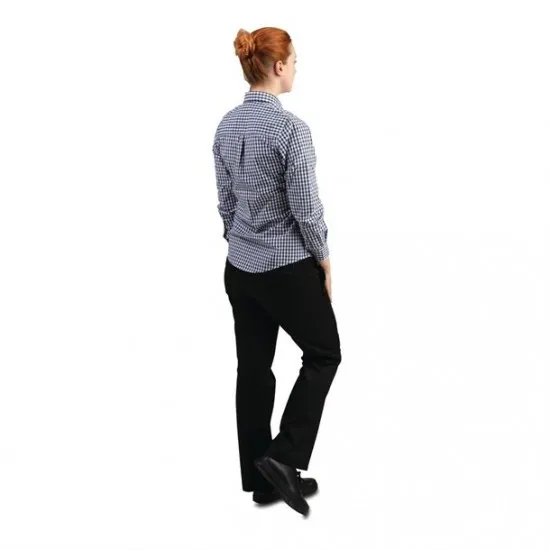 Ladies Uniform Black Gingham Shirt