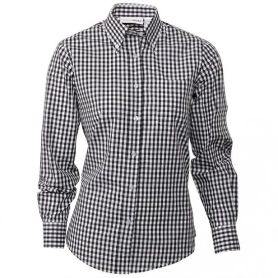 Ladies Uniform Black Gingham Shirt