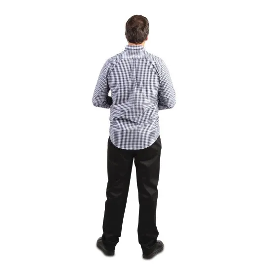 Mens Uniform Black Gingham Shirt