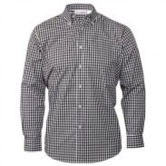 Mens Uniform Black Gingham Shirt