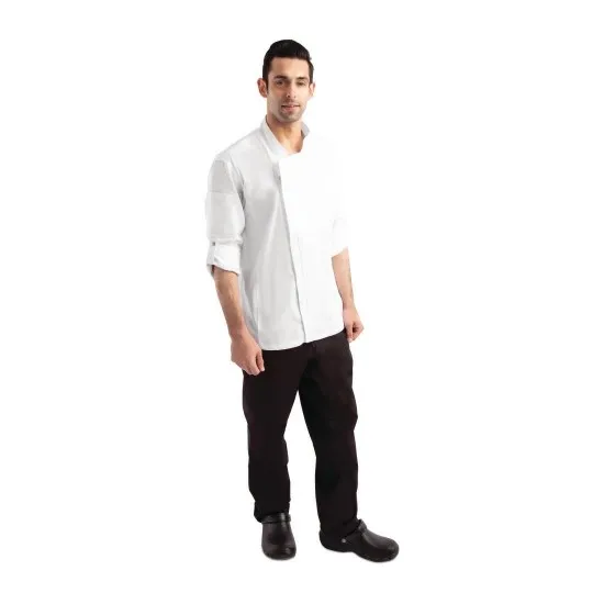 Hartford Light White Zip Chef Jacket