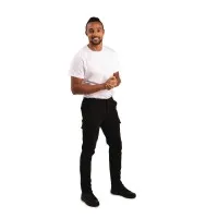 Stretch Uniform Slim Combat Black Trousers