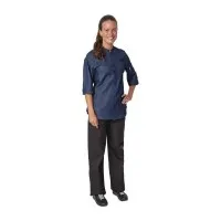 Ny Queens Ladies Blue Denim Chef Jacket