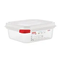 Araven Pp Food Container 1/6 Gn 1.1ltr With Lid 65mm (h) (pack 4)