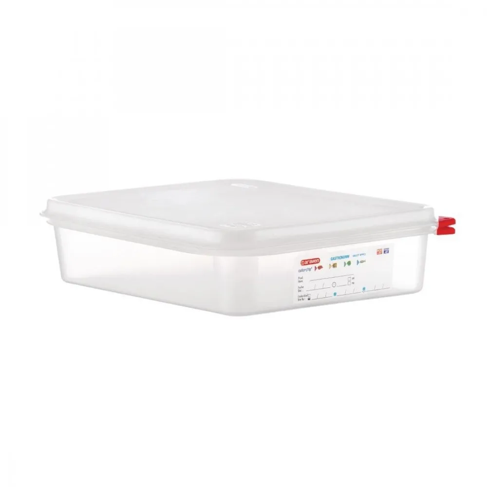 Araven Food Containers - Gn 1/2 12.5ltr 200mm With Lids (box 4)