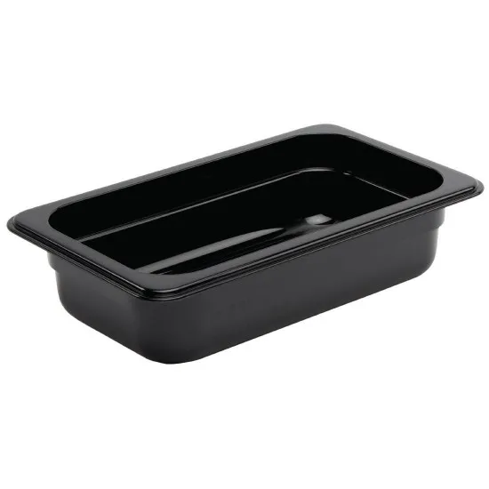 Black Polycarb Gastronorm 1/4