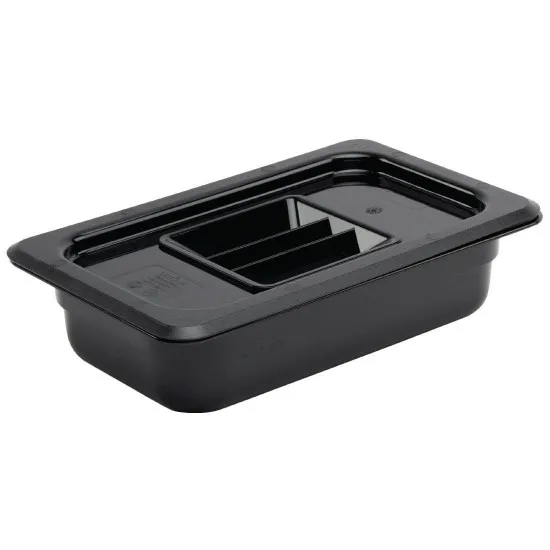 Black Polycarb Gastronorm 1/4