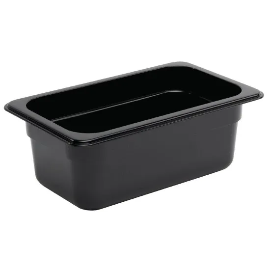 Black Polycarb Gastronorm 1/4