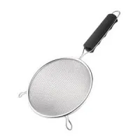 Vogue Dbl Mesh Sieve Blk Handle 18cm