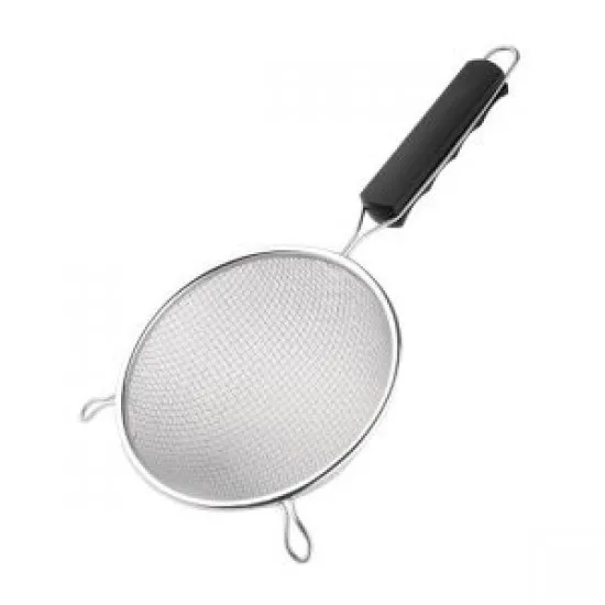 Vogue Dbl Mesh Sieve Black Handle 18cm