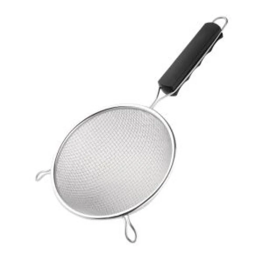 Vogue Dbl Mesh Sieve Black Handle 20cm