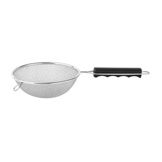 Vogue Dbl Mesh Sieve Black Handle 20cm