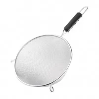 Vogue Dbl Mesh Sieve Black Handle 26cm